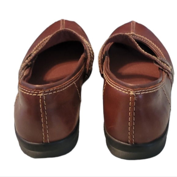 Clarks Womens Collection 8M Brown Leather Mary Janes Comfort Cushion - Picture 6 of 9